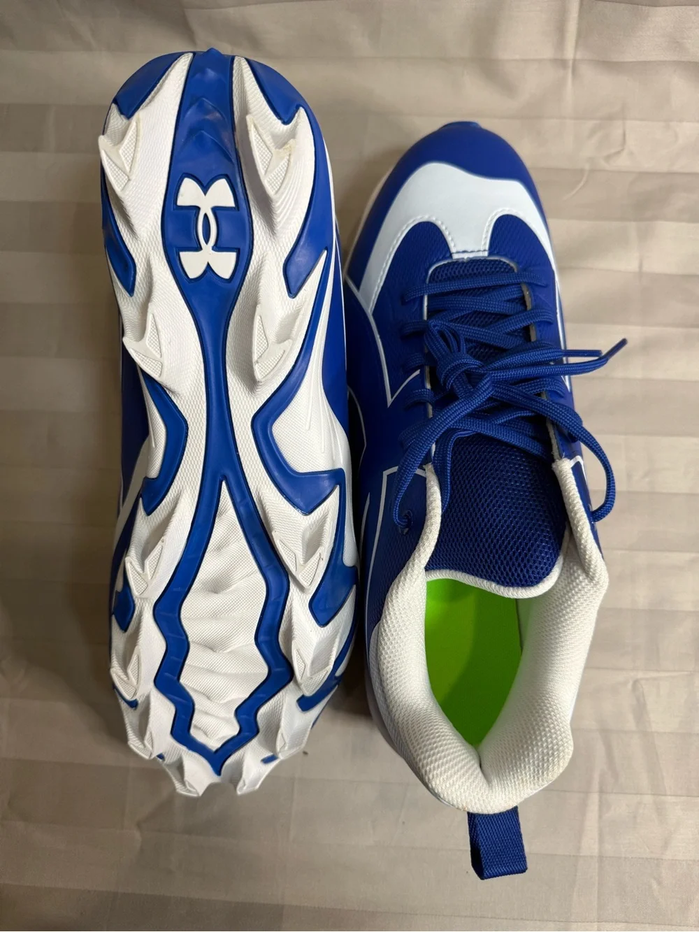 Under Armour Baseball Cleats US Size 11 Blue/White